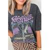 Damen Grafik Mineral-Waschung Vintage T-Shirt