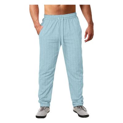 Herren Plus Size gestreifte Jogginghose mit Kordelzug Image
