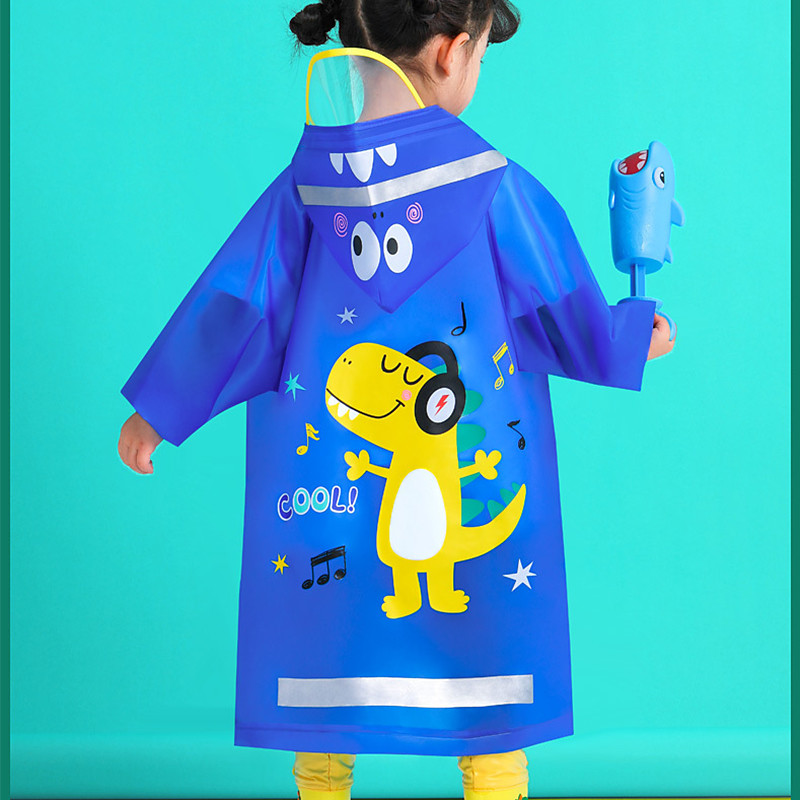 Unisex Boys Girls' 3D Dinosaur Raincoat Long Sleeve Summer Spring Fall Active Cute Polyester Kids 3-8 Years Street Vacation Regular Fit