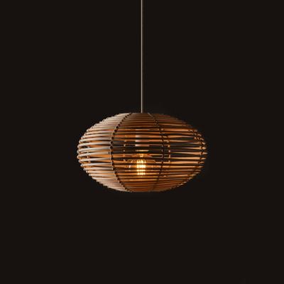 Hängelampe RATTAN Nowodvorski Lighting, dimmbar, Holz hell, für Wohn- / Esszimmer, Holz, Pendelleuchte Image
