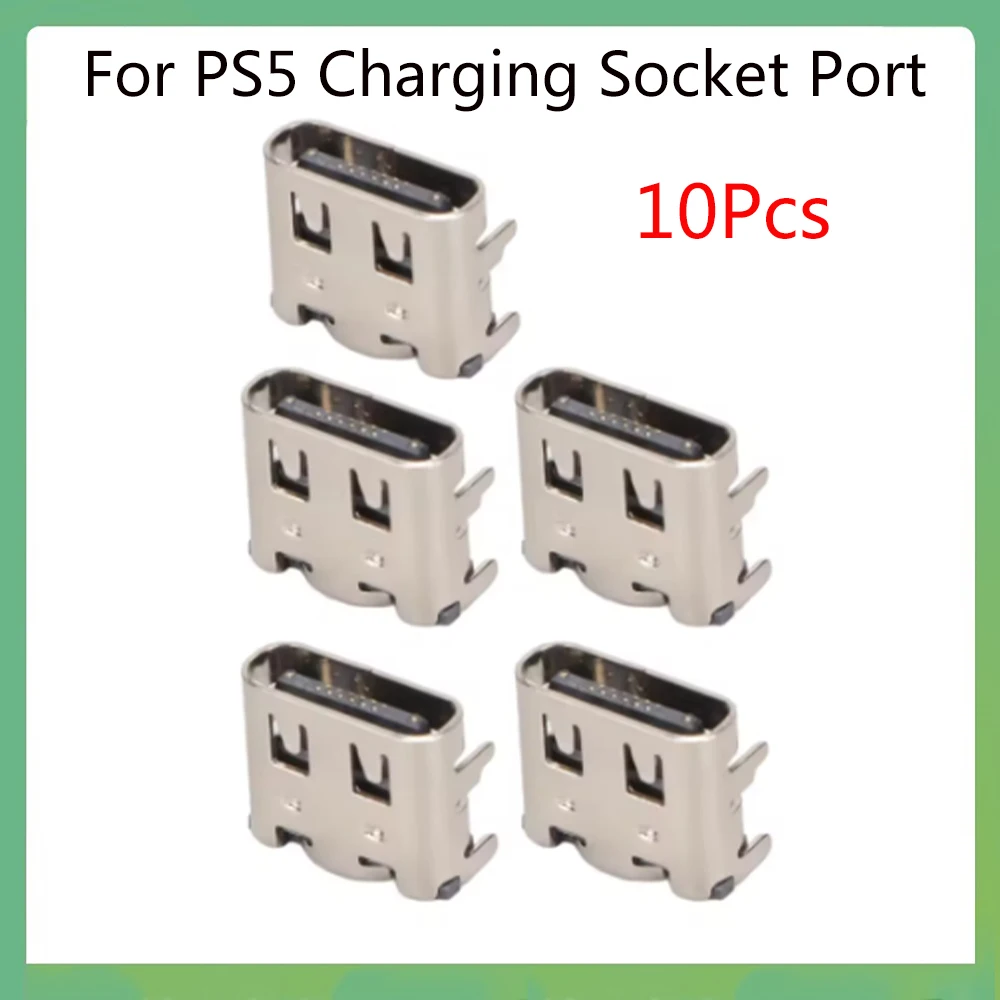 10Pcs For PS5 Charging Socket Port Replacement For Sony Playstation 5 Controller Power Hole Interface Type-c Tail Plug