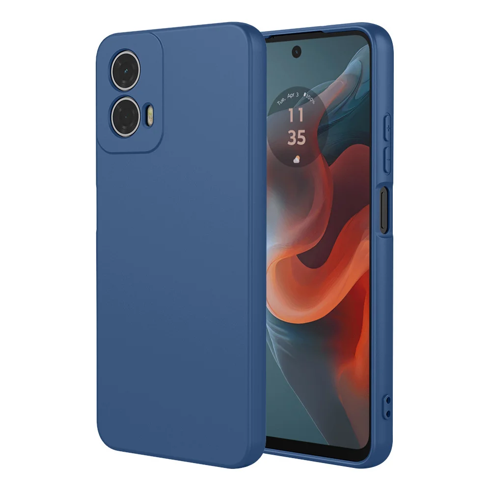 Custodia in silicone liquido Custodia delicata per MOTOROLA G04 G14 G24 G32 G34 G35 G54 G84 G85 5G Cover posteriore
