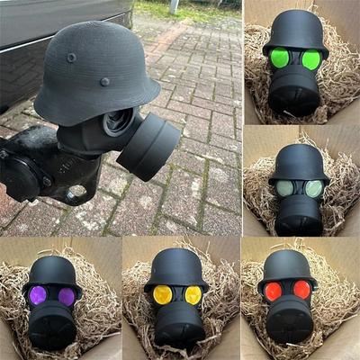 Cover Cap for Trailer Coupling, Fun Gas Mask Helmet Trailer Hitch Cover, Trailer Coupling Protective Cap, Car Decoration Accessories for Drawbar Hitch