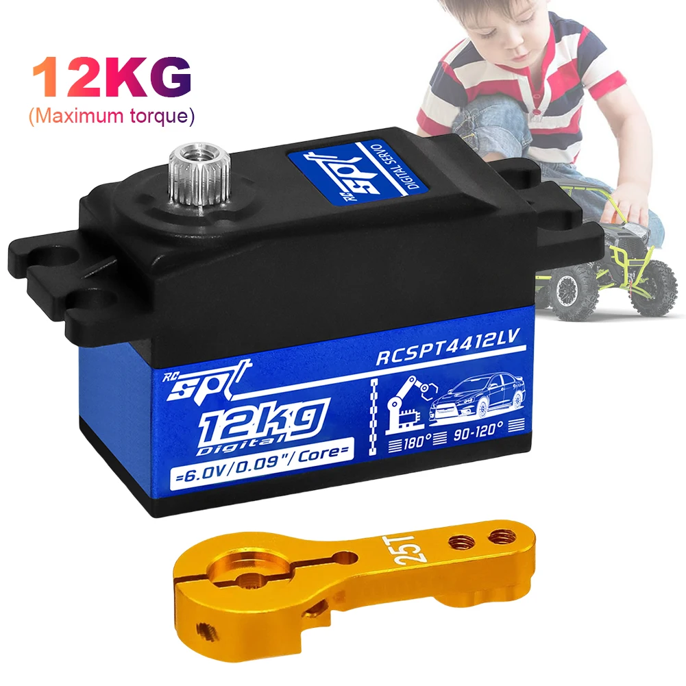 12 kg digitale Servos mit 25T Servos Horn RC Servos Low Profile Servos für 1/10 On-Road Touring Drift Car Tamiya Kyosho