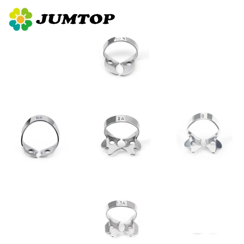 JUMTOP Edelstahl Dental Kofferdamklemmen Endodontie Restaurative Barrier Clips Rahmenhalter für Zahnarzt Image