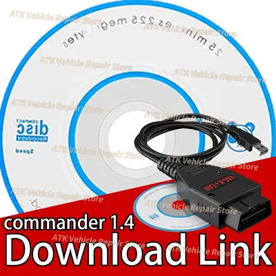 Software Commander 1,4 voller Pin Code Reader Auto Reparatur Programm Tuning Auto werkzeuge Dashboard Reset Link Für VAG K KÖNNEN OBD2 Kabel