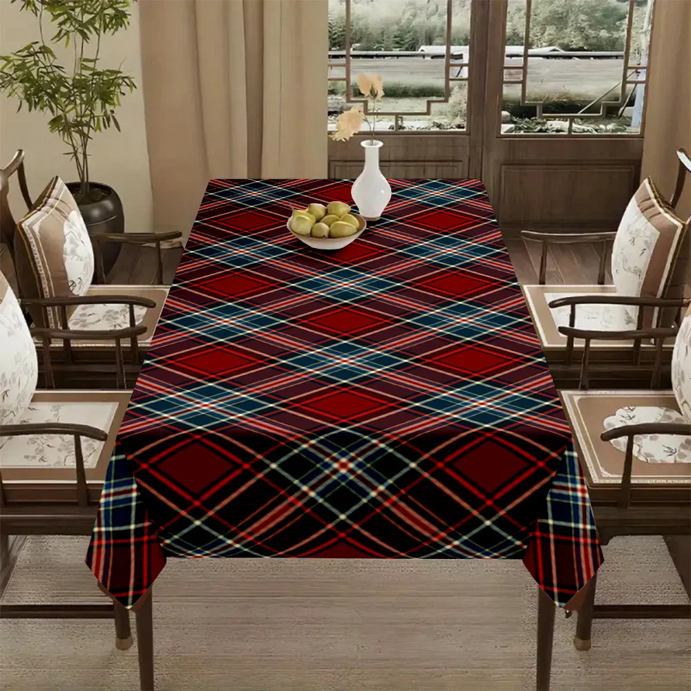 VIKAMA Vintage gestreiftes Muster Manteles De Mesa Alltagsküchentisch Tischdecke Party Dekoration Tischdecken Image