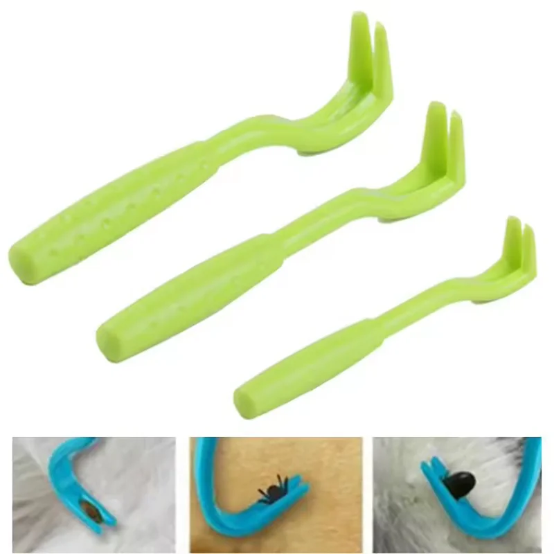 3Pack Floh Entferner Haken Zecken Entferner Pinzette Zecken Ziehen Haustier Katze Hund Zecken Klemme Mithelfer Pet Milbe Floh Extractor Hund accessarie Image