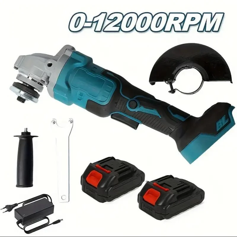 125 MM Bürstenlosen Elektrischen Winkel Grinder Variable 3 Geschwindigkeit Grinder Schneiden Maschine Holzbearbeitung Power Tools Für Makita 18 v Batterie Image