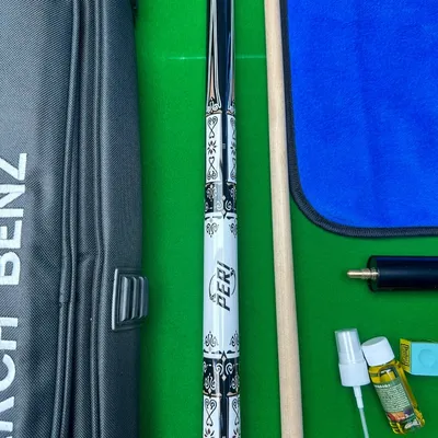 PERI Professionelles Snooker-Komplett-Billardpaket, hochwertiges Ahornholz, langer Pool-Queue, langlebiger Billard-Stick, Fabrikverkauf Image