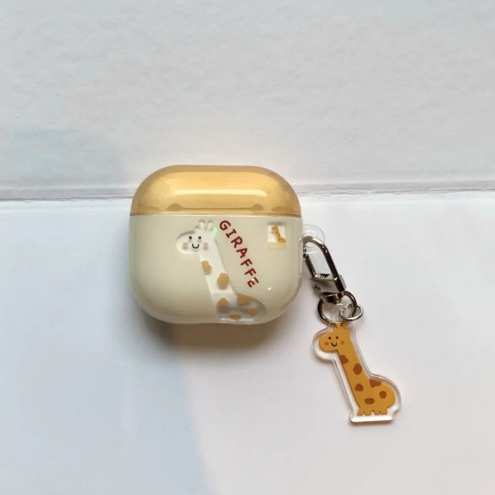 [Tx A229] Lustige und niedliche Cartoon-Giraffe Airpods4 Schutzhülle Airpod3 passend für Apple Pro Kopfhörerhülle Image