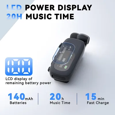NEU K75 Kabellose Bluetooth-Kopfhörer mit Geräuschunterdrückung, extrem lange Akkulaufzeit, Anrufer-Nummer-Sprachkopfhörer, Freisprecheinrichtung mit Kabel Image