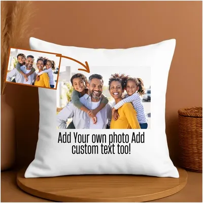 45x45cm individuelles Familienporträt-Kissen, doppelseitiger Druck, personalisiertes Wurfkissen für Einweihungsgeschenk, dekorative Dakimakura Image