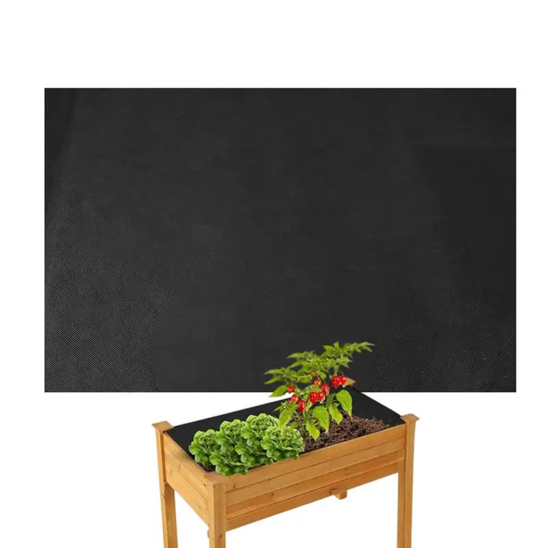 Schwarze Mulch für die Landschaftsbau, atmungsaktiv, wasserdicht, recycelbar, Gartenbett, Bodenabdeckung, Gartentöpfe und Pflanzgefäß-Zubehör Image