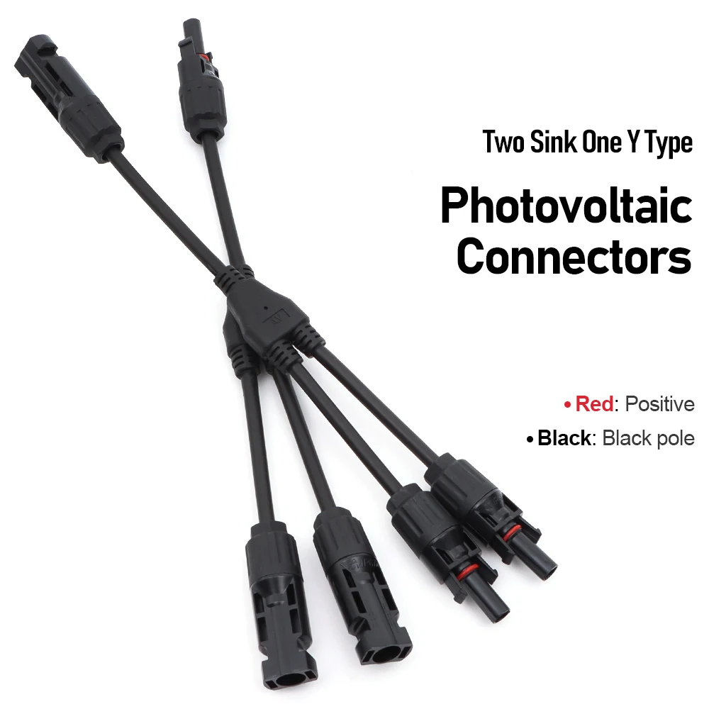 Kabel Photovoltaik 2-in-1 Y-Typ Photovoltaik Stecker 1000 V Solarkabel Photovoltaikanlage Stecker-zu-Buchse Steckverbinder Image