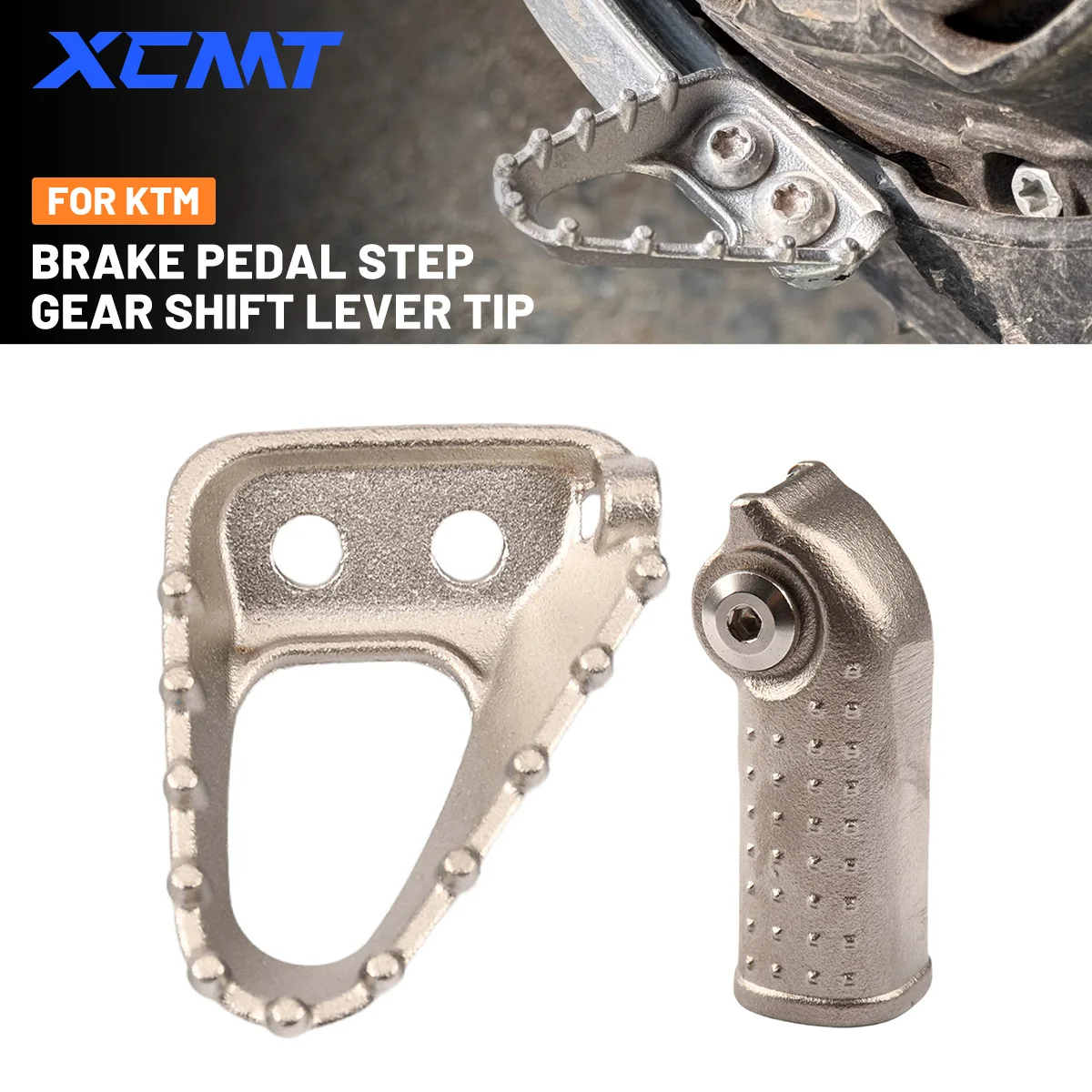 Edelstahl-Hinterradbremspedal-Schritt-Schalthebelspitze für KTM 125 150 250 300 350 450 500 EXC EXCF SX SXF XC XCF XCW TPi 6D Image