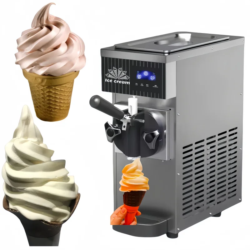 750W Tragbare Kommerzielle Eiscrememaschine, Flexibel für Verschiedene Szenarien, Softeis-Maschine