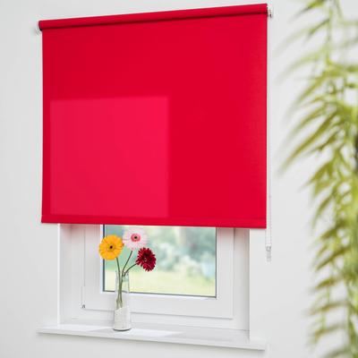 Seitenzugrollo LIEDECO "Uni" Gr. 17, rot (dunkelrot), B:72cm H:180cm, Polyester, Rollos, Montage ohne Bohren zum Klemmen mit separatem Klemmträger möglich Image