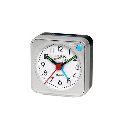 Quarzwecker FILIUS ZEITDESIGN, silber (silberfarben), Wecker, Wecker, Reisewecker, Schlafzimmer, Leuchtzeiger,schleichende Sekunde