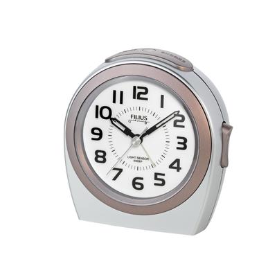 Quarzwecker FILIUS ZEITDESIGN, silber (silberfarben), Wecker, Schlafzimmer, Wecker, Jugendliche, Beleuchtung, schleichende Sekunde Image