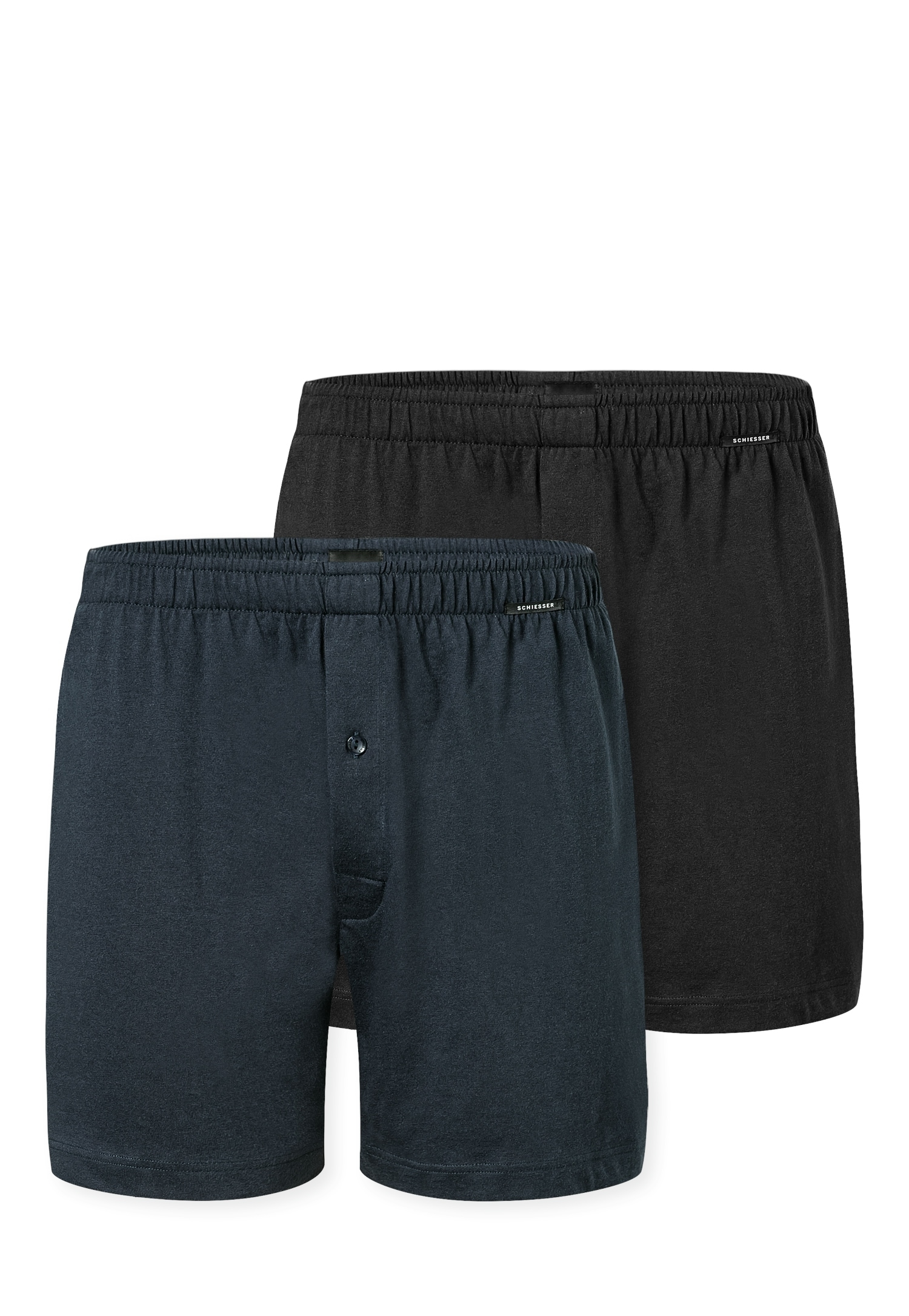 Boxershorts SCHIESSER "Boxershorts Multipacks", Herren, Gr. 7, 908, sonstiges, Single Jersey, Obermaterial: 100% Baumwolle, unifarben, normal, Unterhosen, lockere Passform, mit Eingriff, Gummizug Image