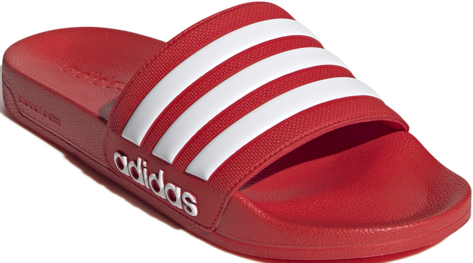 Badesandale ADIDAS SPORTSWEAR "SHOWER ADILETTE", Herren, Gr. 37, rot (vivid rot, cloud weiß, vivid rot), Synthetik, Schuhe