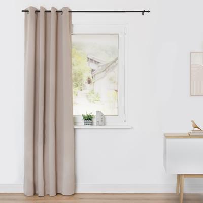 Verdunkelungsvorhang LICHTBLICK ORIGINAL "Verdunklungsvorhang mit Ösen, verdunkelnder Stoff (1 Stück)" Gr. 4, beige (creme), B:140cm H:245cm, Polyester, Polyester, Gardinen, blickdicht, Verdunklung Image