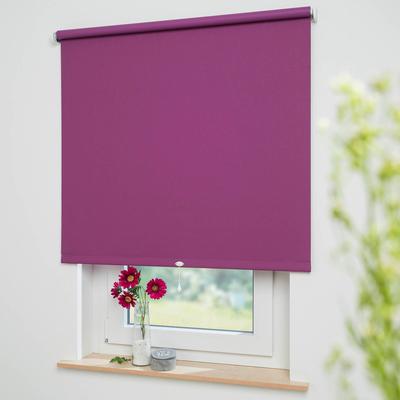 Springrollo LIEDECO "Uni" Gr. 7, lila (brombeere), B:112cm H:180cm, Polyester, Metall, Rollos, Verdunkelung Image