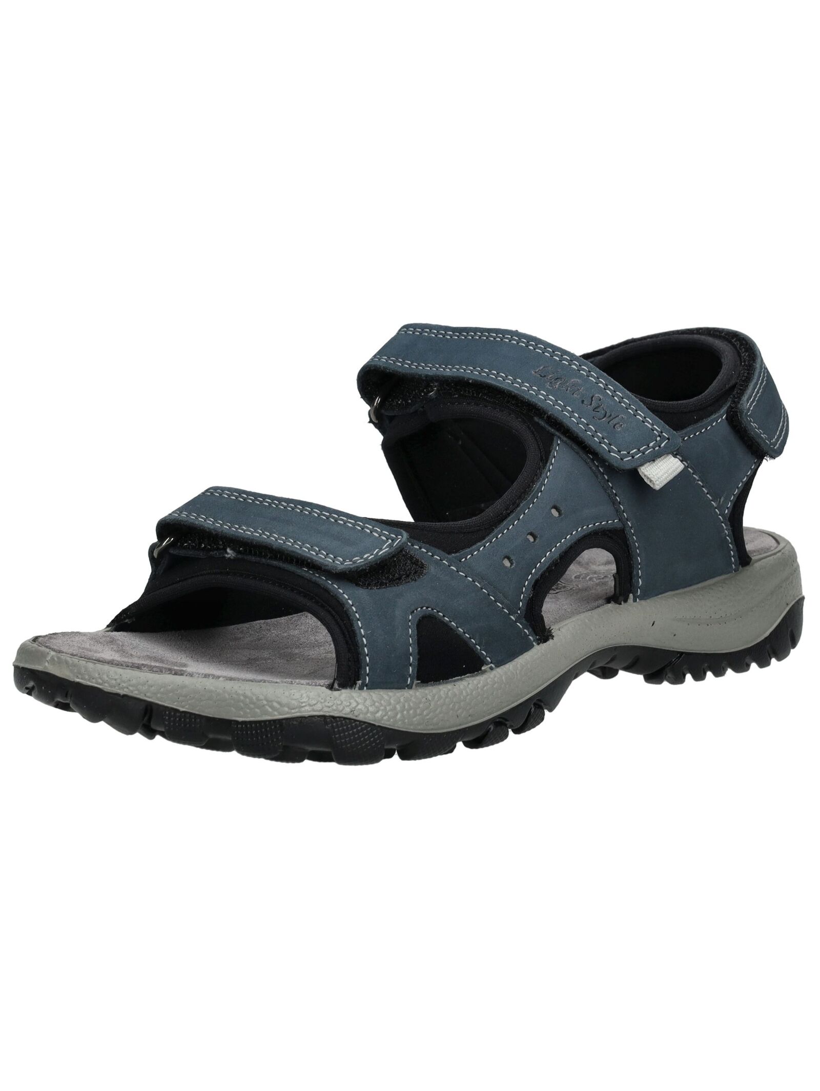 Sandale IMAC "Imac Sandalen Leder", Damen, Gr. 37, schwarz (blau, schwarz), Leder, Schuhe Sandale