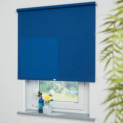 Springrollo LIEDECO "Uni" Gr. 6, blau (dunkelblau), B:92cm H:180cm, Polyester, Metall, Rollos, lichtdurchlässig Image