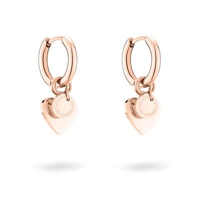 Paar Creolen LIEBESKIND BERLIN "Schmuck Edelstahl Layered Love LJ-1561 LJ-1595 LJ-1596 LJ-1597", rosa (roségoldfarben), Ohrringe, Damen, Edelstahl Image