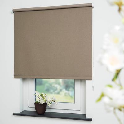 Seitenzugrollo LIEDECO "Uni" Gr. 11, braun (kaffee), B:92cm H:240cm, Polyester, Rollos Image