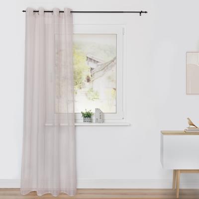 Vorhang LICHTBLICK ORIGINAL "Vorhang Voile mit Ösen, leichter und transparenter Stoff (1Stück)" Gr. 1, beige (creme), B:140cm H:145cm, Polyester, Polyester, Gardinen Image