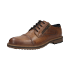 Schnürschuh BUGATTI, Herren, Gr. 43, braun (cognac), Leder, casual, Schuhe, Halbschuh, Business Schuh mit seitlichem Reißverschluss