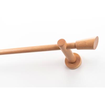 Gardinenstange GARESA "MOLIS", rot (rotbuchefarben), L:460cm Ø:20mm, Holzwerkstoff, Metall, Gardinenstangen, Vorhanggarnitur, verlängerbar, Wandmontage, Keil, ohne Ringe Image