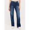 Relax-fit-Jeans ANGELS "LIZ WORKER", Damen, Gr. 38, Länge 28, blau (blau used), Denim/Jeans, Obermaterial: 91% Baumwolle, 6% Polyester, 3% Elasthan, casual, relaxed fit lang, Jeans, mit großen Vordertaschen und Fade-Out Effekten