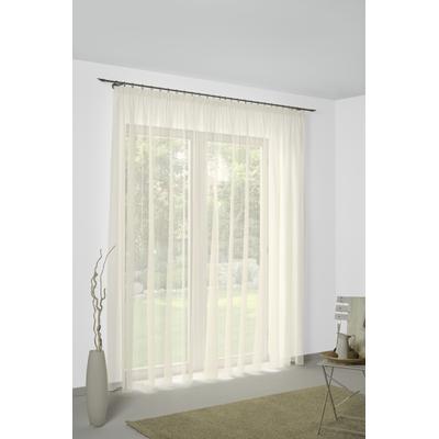 Gardine WIRTH "Manuela", beige (champagner), B:200cm H:175cm, Polyester, Gardinen, Fertig-Store mit FB 1:3 nach Maß Image