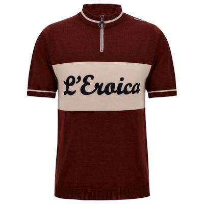 Santini - Eroica Vino Wool Jersey - Radtrikot Gr XL rot Image