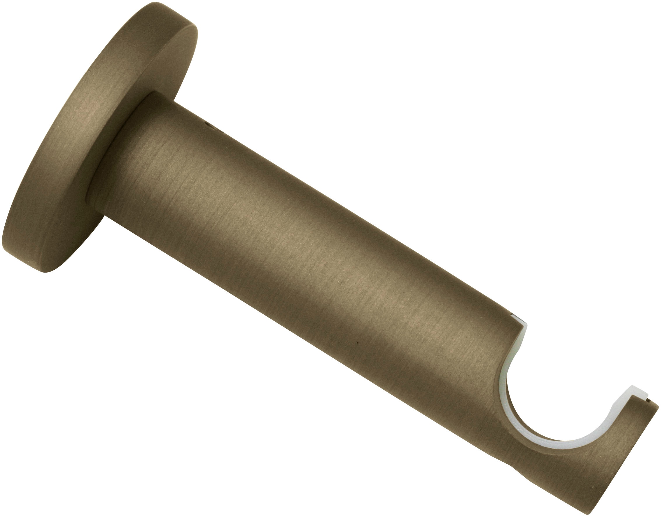 Wandträger GARDINIA "Kira 1-Lauf offen", braun (cappuccino), B:1,9cm H:9cm L:9cm Ø:1,9cm, Gardinenstangenhalterungen, Serie Gardinenstange Kira Image