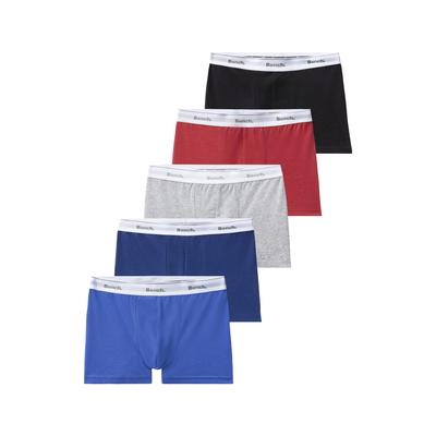 Boxer BENCH. "Boxershorts für Jungen", Kinder, Gr. 134/140, rot, blau, hellblau, grau, schwarz, Jersey, Obermaterial: 95% Baumwolle, 5% Elasthan, unifarben, körpernah, Unterhosen, mit Logo-Webbund Image