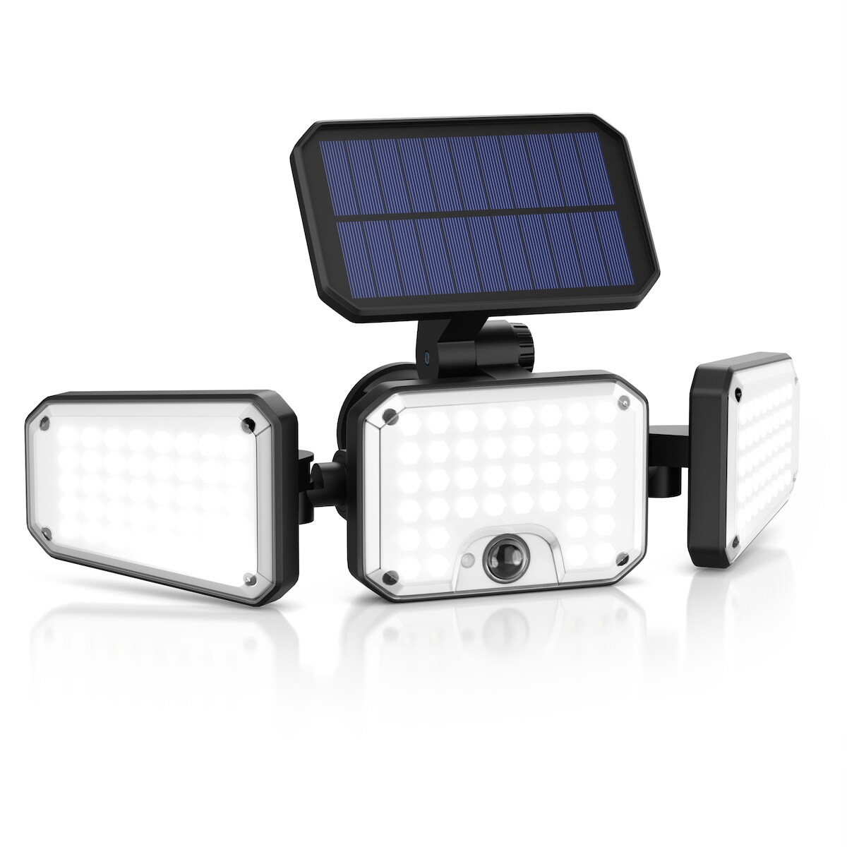 Brandson LED Solarleuchte Außenlampe, 120 LEDs, PIR-Sensor, 500 Lumen, Kaltweiß, 2400 mAh Akku, wetterfest, schwenkbar Image