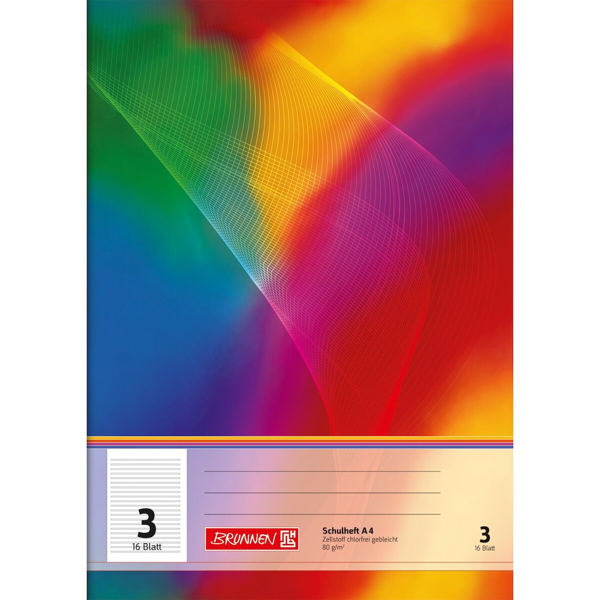BRUNNEN Schulheft A4 Lineatur 3 16 Blatt 104490302 Image