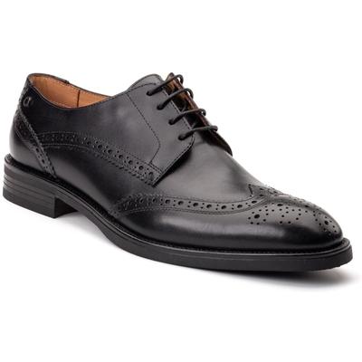 Base London Herren Elegante Schwarze Brogues aus Leder Image