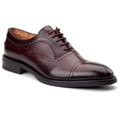 Base London Revers Leder Herren Bordo Oxford Schuhe Image