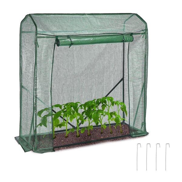 relaxdays Tomatengewächshaus mit PE-Folie 154 x 152 x 50 cm Image