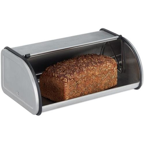 relaxdays Brotkasten aus Edelstahl