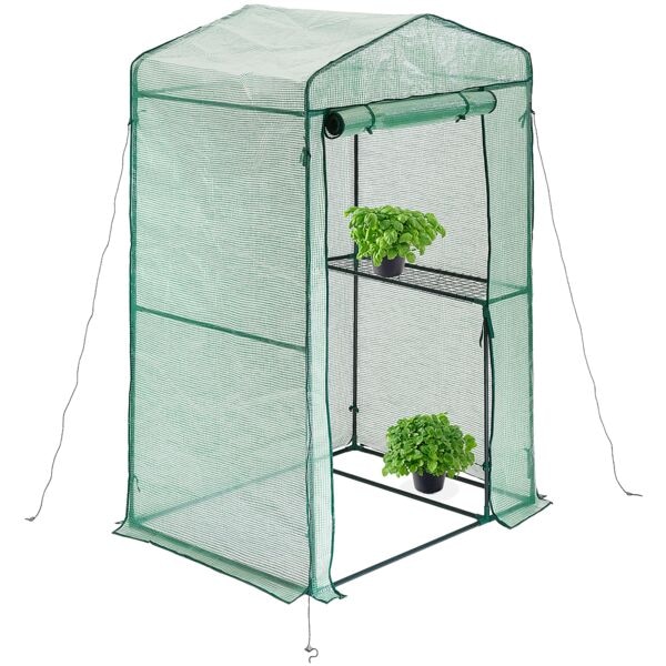 relaxdays Foliengewächshaus mit Seitenablage