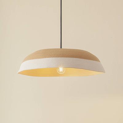 Hängelampe Caliva Lindby, creme / amber, für Wohn- / Esszimmer, Textil / Stoff / Seide, Modern, Pendelleuchte Image