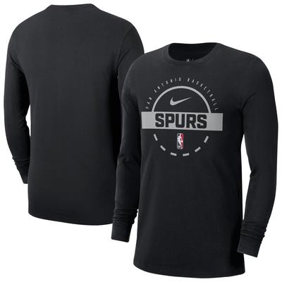 San Antonio Spurs Nike Langärmliges Trainings-T-Shirt – Herren Image