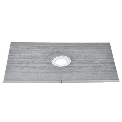 SucceBuy Shower Curb Kit Shower Pan Kit with Central Drain Lightweight EPS Shower Installation Slope Sticks Fit for Bathroom